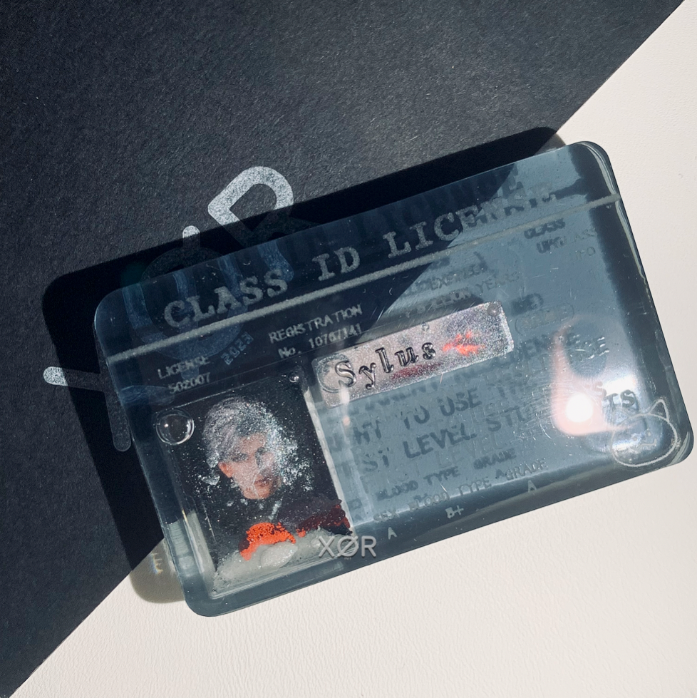 XØR™ Handcrafted Card SYLUS ❤️ Fluorescent | NFC | Suspended Glitter