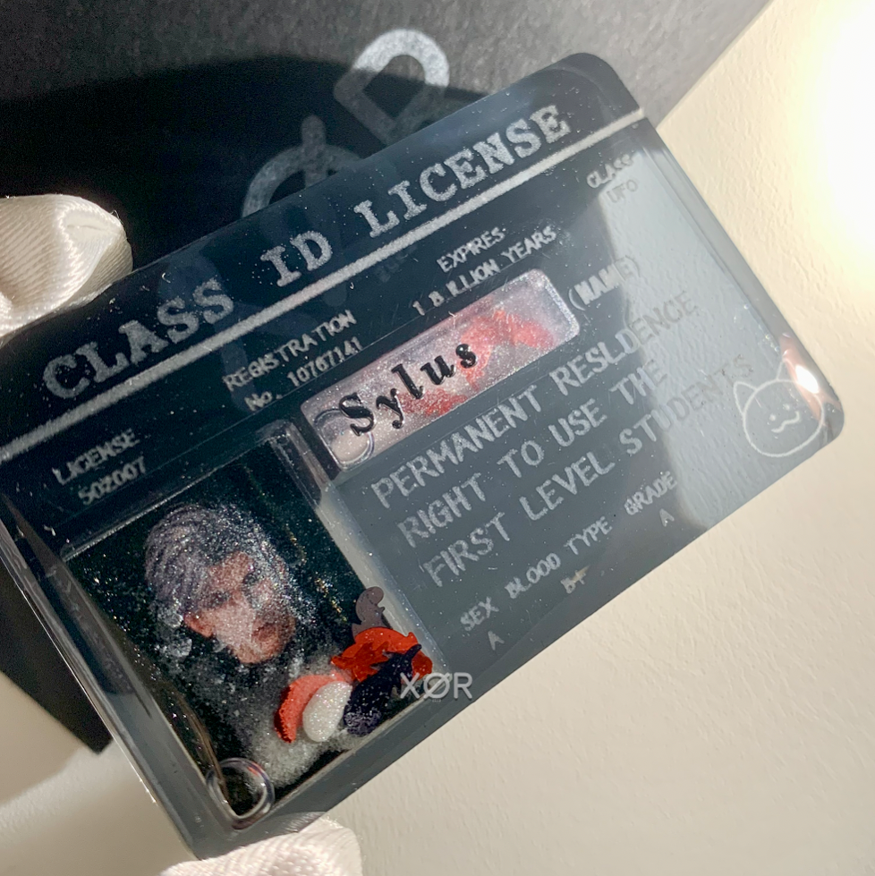 XØR™ Handcrafted Card SYLUS ❤️ Fluorescent | NFC | Suspended Glitter