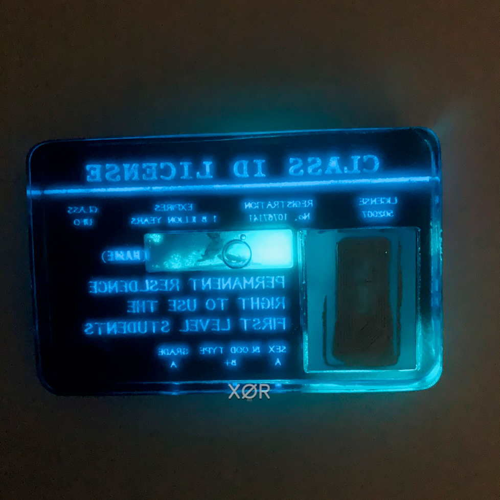 XØR™ Handcrafted Card SYLUS ❤️ Fluorescent | NFC | Suspended Glitter